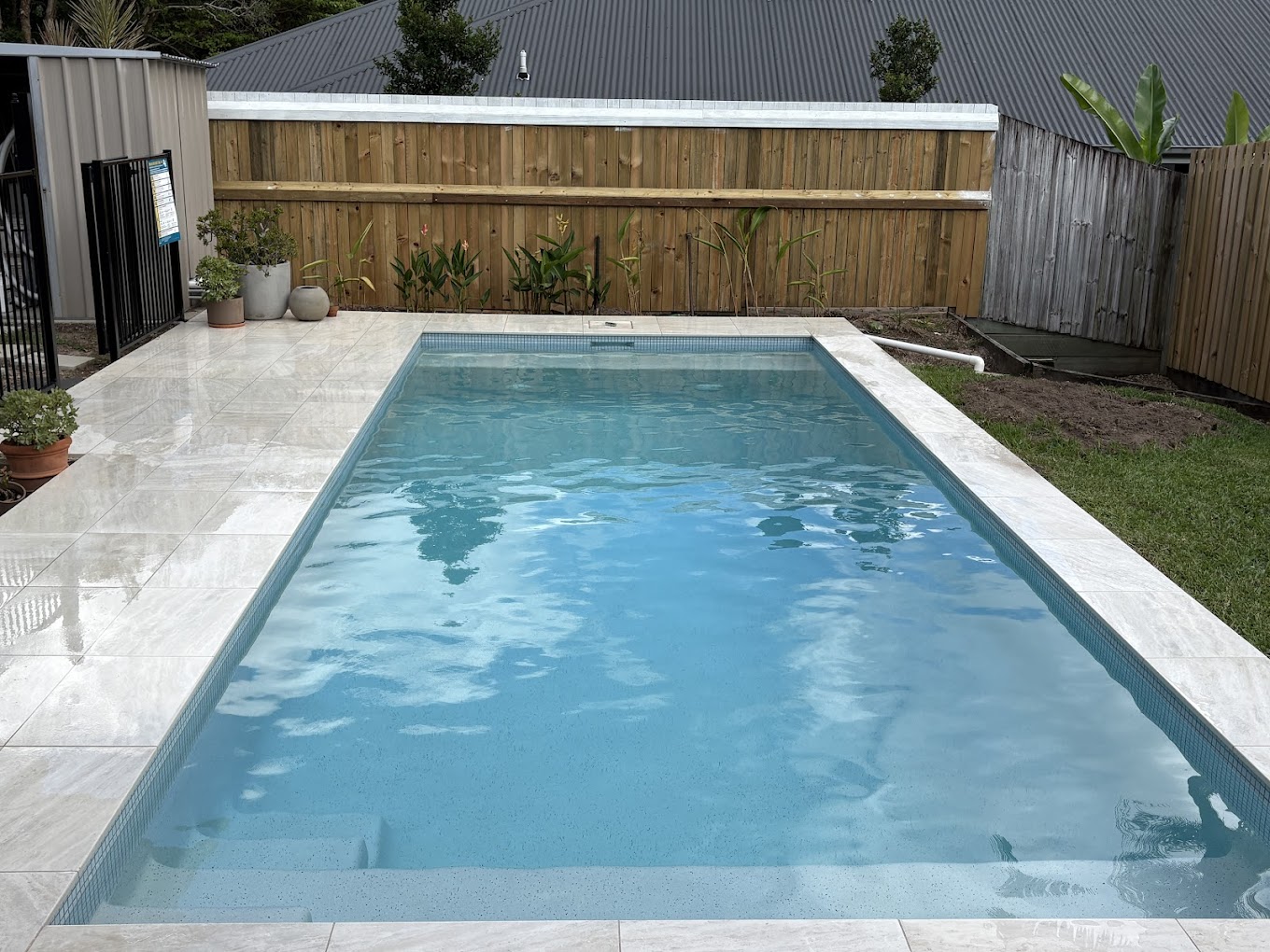 Crystal Blue Concrete Pool