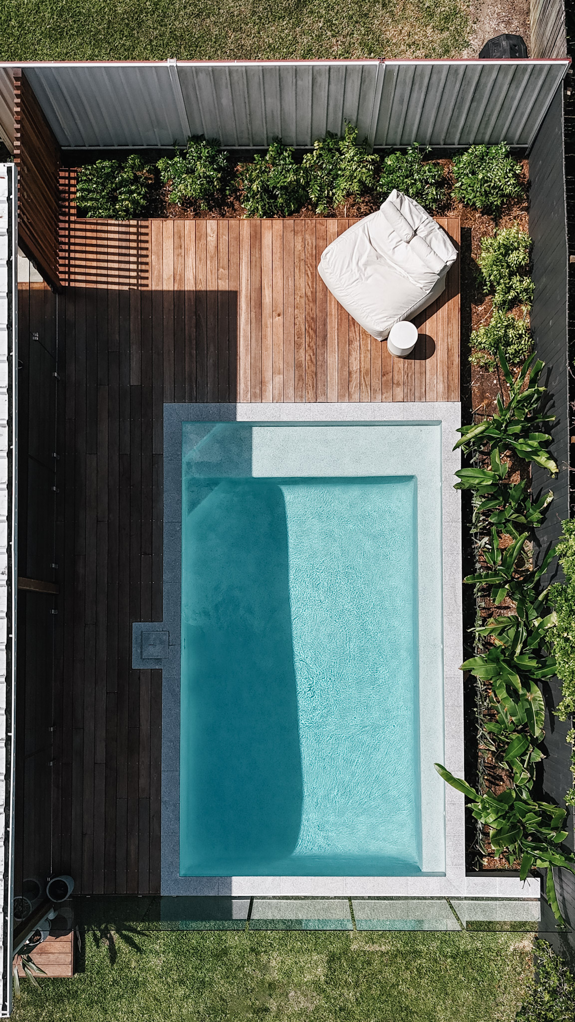 Modern Plunge Pool with Wooden Deck